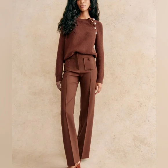 NWOT Sezane Gary Jumper in caramel, Size Small - Picture 2 of 6